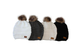 Satin Lined Marley Autumn X-LArge Semi Slouchy High End Beanie With or WITHOUT Faux Fur Pom