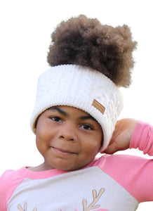 Satin lined Oatmeal winter headband for Children/Kids/Teens/Most Adults