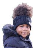 Satin Lined Black Winter Headband for Children/Kids/Teens/Most Adults